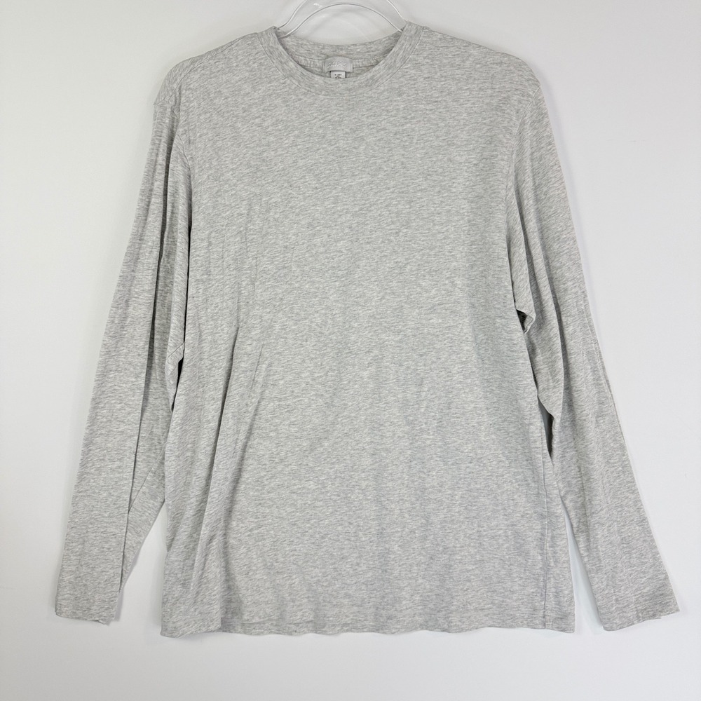 Skims Boyfriend Long Sleeve T-Shirt Women Medium Light Heather Grey Oversized